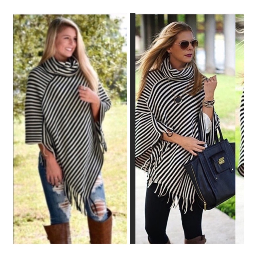 🎉2x HOST PICK🎉Cowlneck Striped Poncho